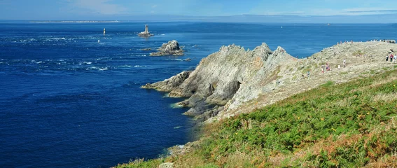 Photo sur Plexiglas Côte Panoramica costa Pointe ru Raz, Francia
