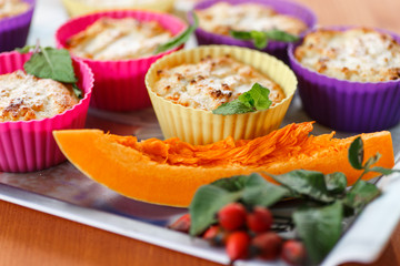 cheese muffins with pumpkin