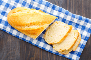 Fresh loaf of white bread