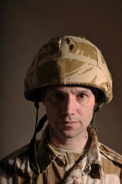 Soldier Portrait In Shadow