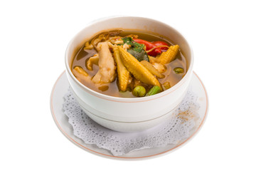 Spicy Thai Chicken and Corn Soup