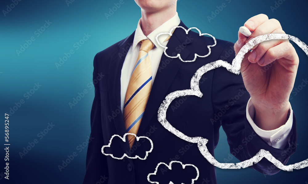 Poster connectivity through cloud computing concept