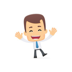 manager in various poses for use in advertising, presentations,