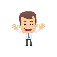 manager in various poses for use in advertising, presentations,