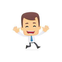 manager in various poses for use in advertising, presentations,