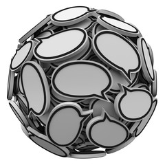 Many Speech Bubbles in a Sphere Cluster Talking Feedback