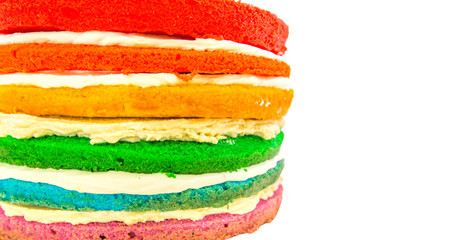 Rainbow cake without frosting
