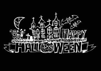 Happy Halloween theme and halloween background pumpkin ghost