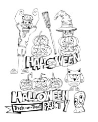 Happy Halloween theme and halloween background pumpkin ghost