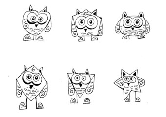 Cartoon animals and owls in Jaidee Family Style