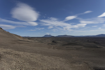 Fototapeta na wymiar Deserto di sabbia e roccia lavica in Islanda