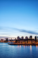 Fototapeta na wymiar Rotterdam Skyline at Twilight