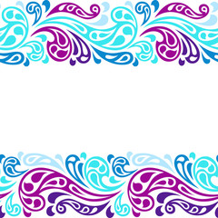 Water splash seamless waves abstract pattern.