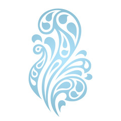 Water splash waves abstract design element.