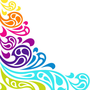 Color splash waves abstract background.
