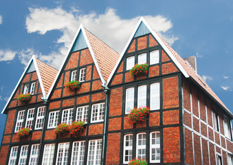 Historische Fachwerkfassaden in Münster