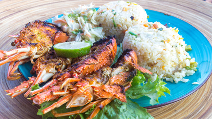 Lobster with rice