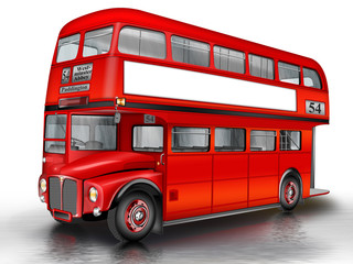 Fototapeta na wymiar Roter Doppelstockbus , London