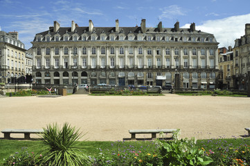 Naklejka premium Panoramica Palacio en Rennes
