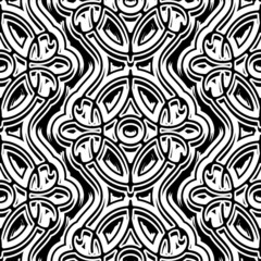 Vintage black and white seamless pattern