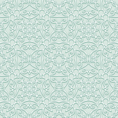 Green fabric texture, abstract seamless pattern