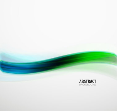 Green and blue techno abstraction wave © antishock