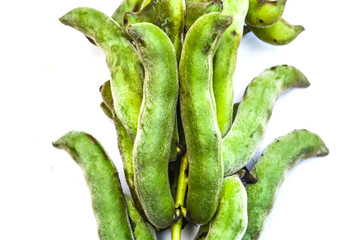 Beans broad on white background