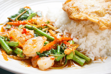 Close up shrimp spicy