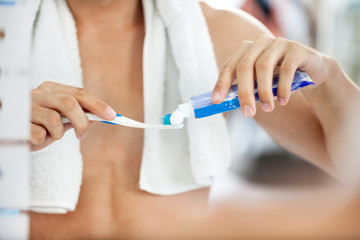 toothbrush and toothpaste