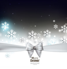 Holiday banner with ribbons. Vector background.