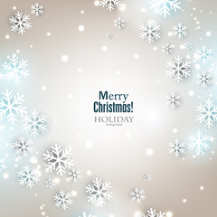 Naklejka na ściany i meble Elegant Christmas background with snowflakes and place for text.
