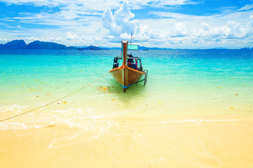 Long tailed boat at Kradan island, Thailand