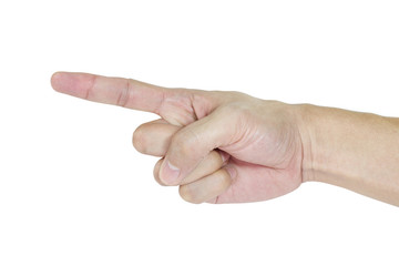 isolated hand in white background