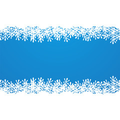 Merry Christmas background with snowflakes - obrazy, fototapety, plakaty