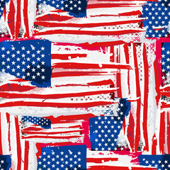 USA Flag Seamless Background.