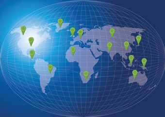 World Map Social Network Concept-Vector Illustration EPS10.