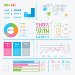 Modern infographic elements in flat style vector eps10