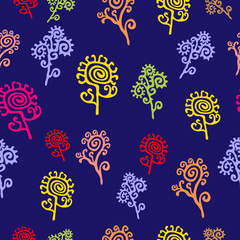 Floral Seamless Pattern - Illustration