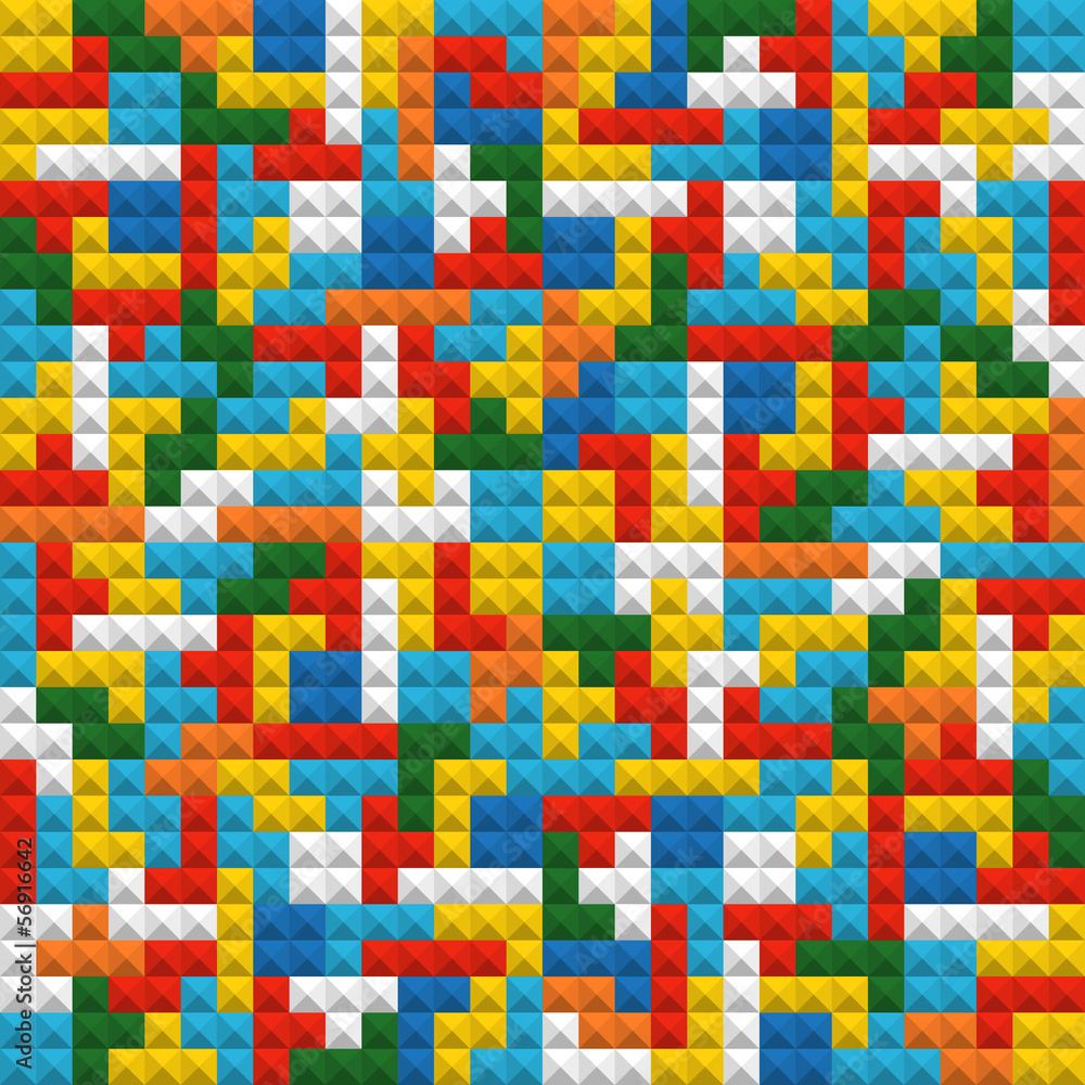 Aufkleber abstract seamless background of color blocks