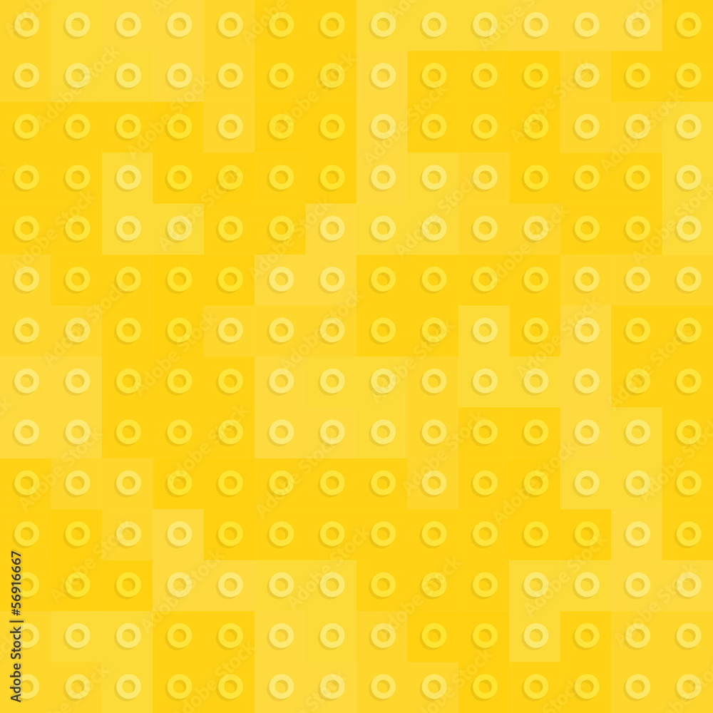 Poster Yellow constructor blocks seamless pattern