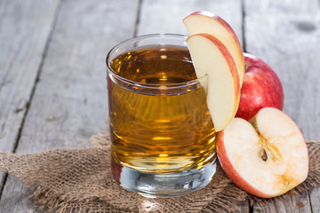 Glass filled with fresh Apple Juice
