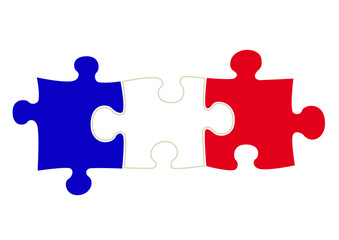 Puzzle - France - bleu blanc rouge