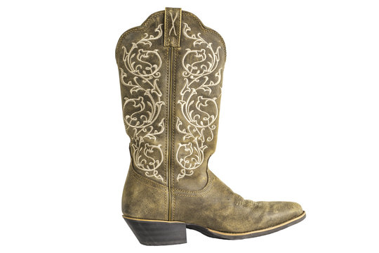 Ladies Brown Western Cowboy Boot