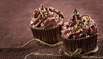 Homemade chocolate cupcakes