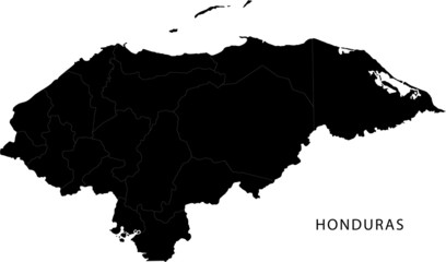 Black Honduras map