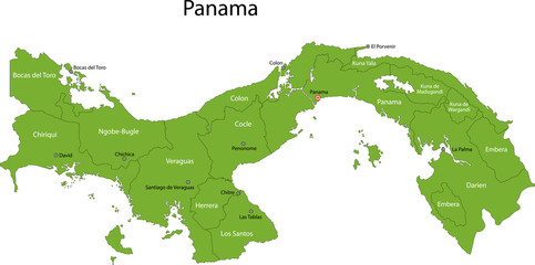 Green Panama map