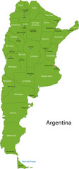Green Argentina map