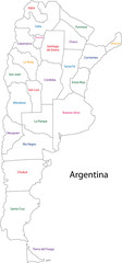 Outline Argentina map