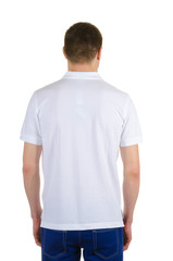 Male t-shirt isolated on the white background