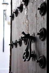 Ancient door in Ronda, Spain